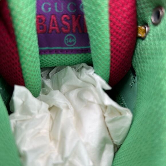 Men’s Gucci, leather high top basket sneakers size 14.5 made in Italy - Picture 6 of 11